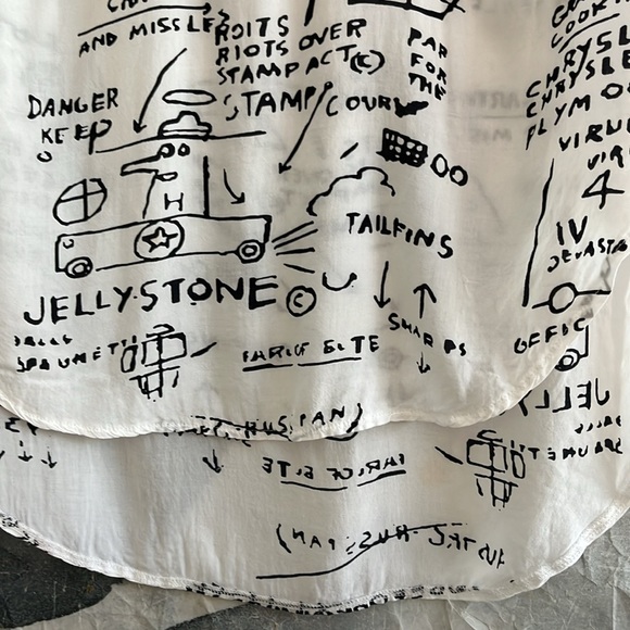 Basquiat Illustration Print Top M - Picture 3 of 9